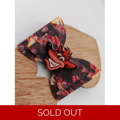 Crash Bandicoot Single Hair Bow